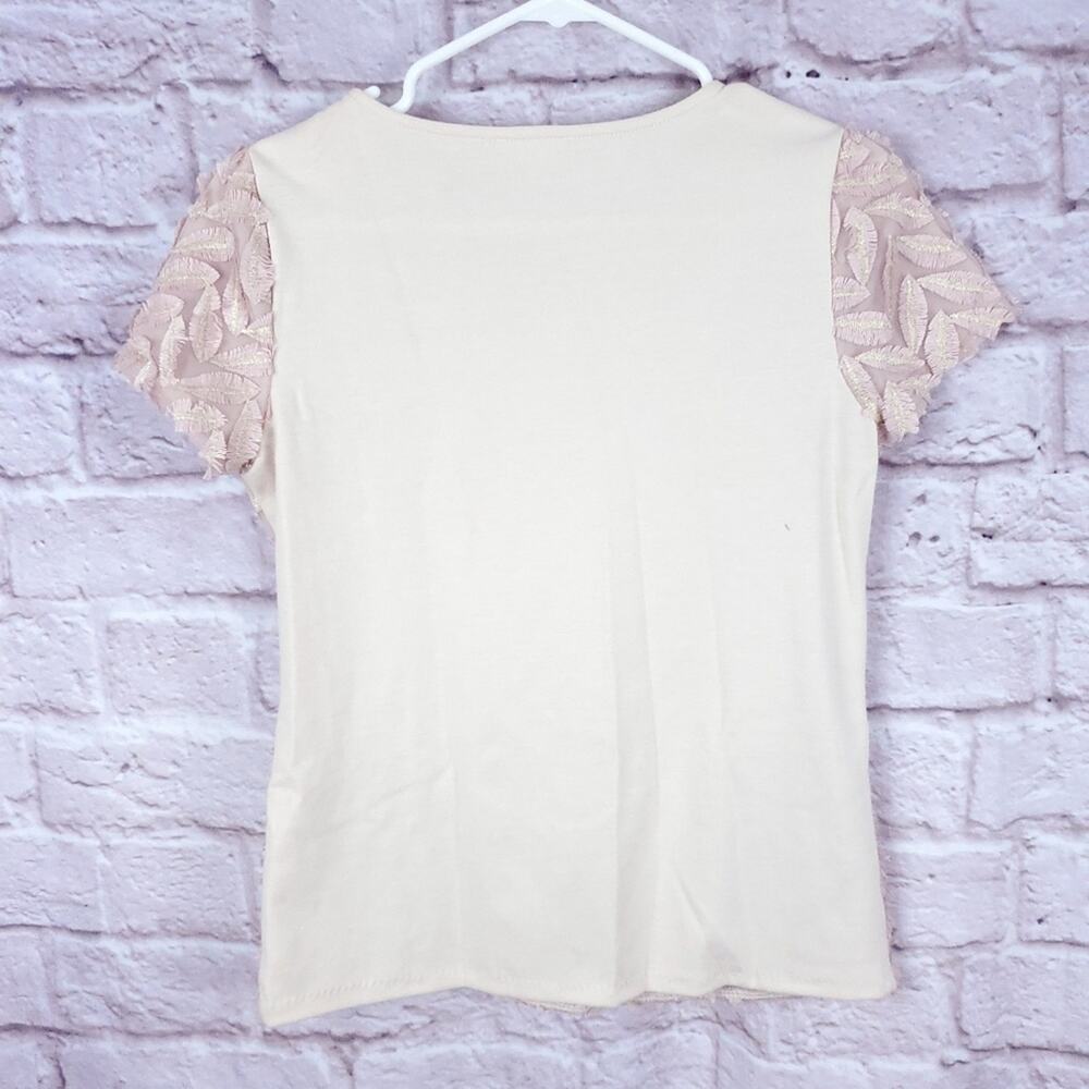 Weston Anthro Plume point top blush pink XS blouse - Picture 6 of 8